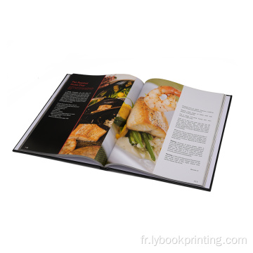 Livre de recettes de couverture de couverture de couverture de couverture laminée sur le livre de cuisine Hot Hardback Printing